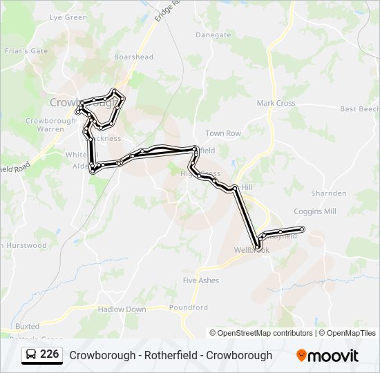 226 Bus Line Map