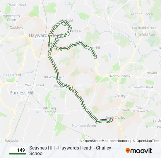 149 Route: Schedules, Stops & Maps - South Chailey (Updated)