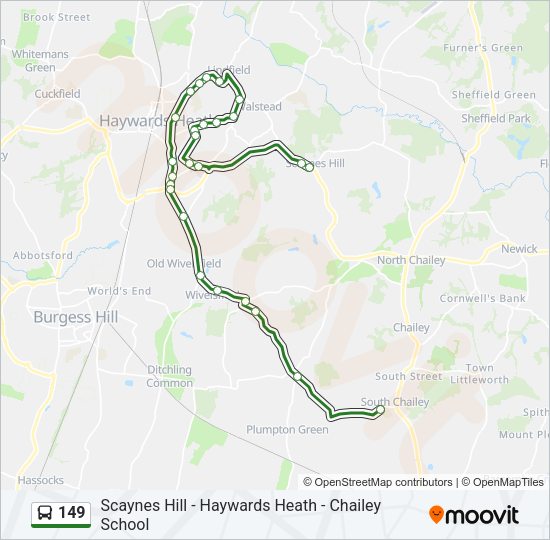149 Bus Line Map