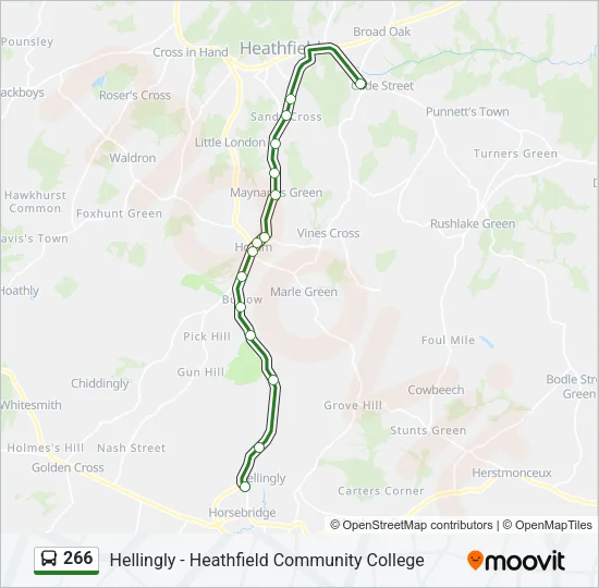 266 Bus Line Map