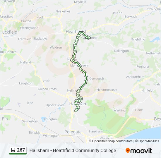 267 Bus Line Map