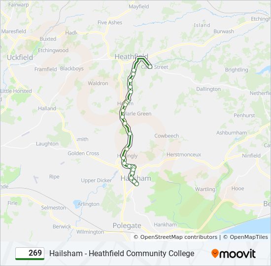 269 bus Line Map