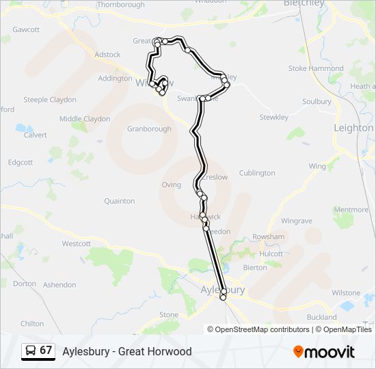 67 Bus Line Map