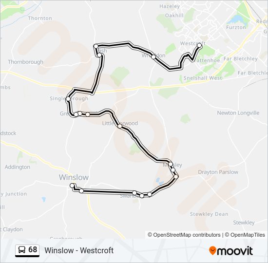 68 Bus Line Map