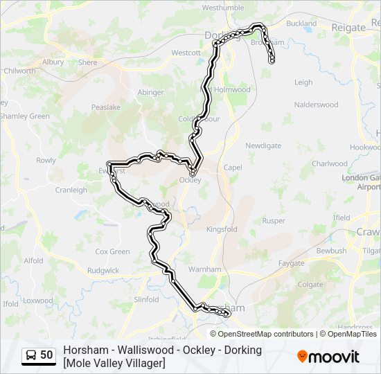 50 Bus Line Map