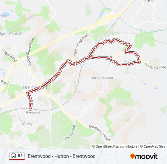 81 bus Line Map