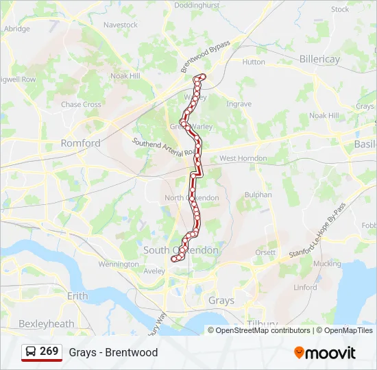 269 Bus Line Map