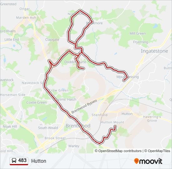 483 bus Line Map