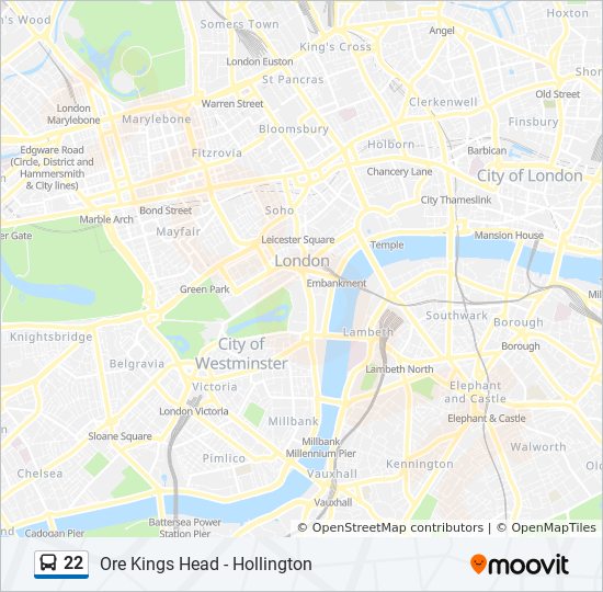 Bus 22 Route Map 22 Route: Schedules, Stops & Maps - Hastings Town Centre (Updated)