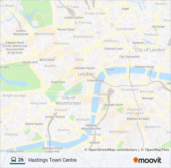 Bus 26 Route Map 26 Route: Schedules, Stops & Maps - Hastings Town Centre (Updated)