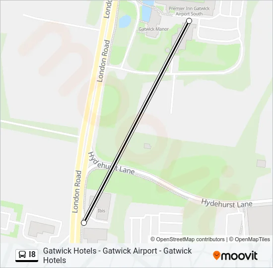 I8 Bus Line Map