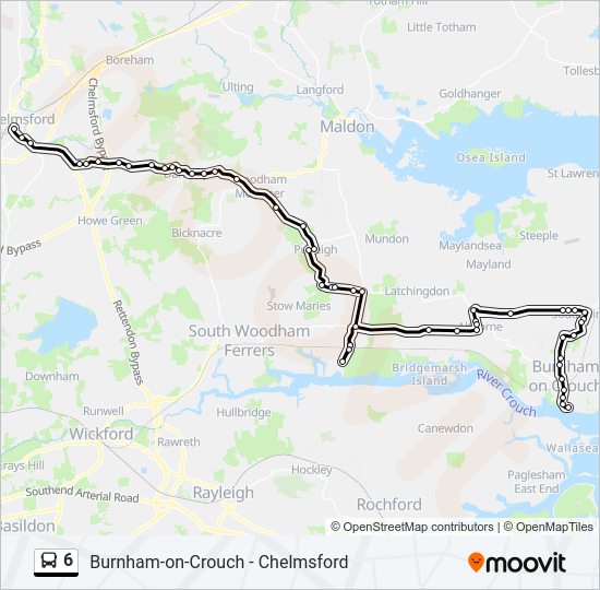 6 Bus Line Map