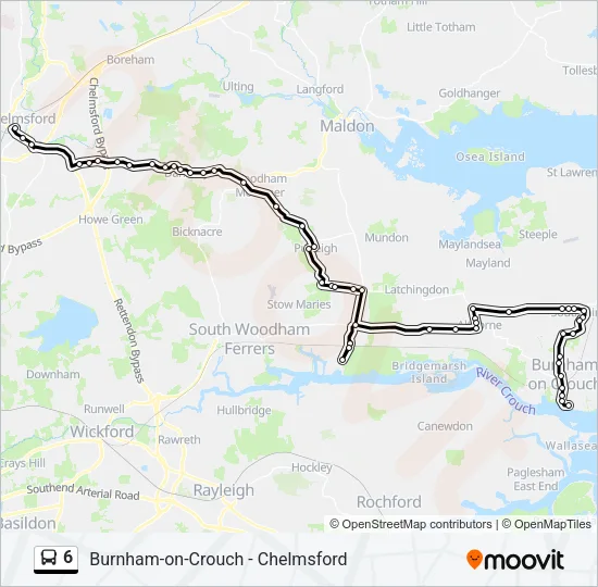6 Bus Line Map