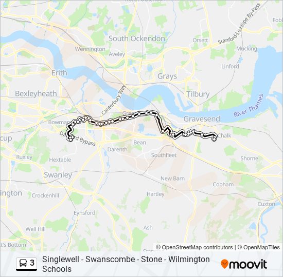 3 bus Line Map