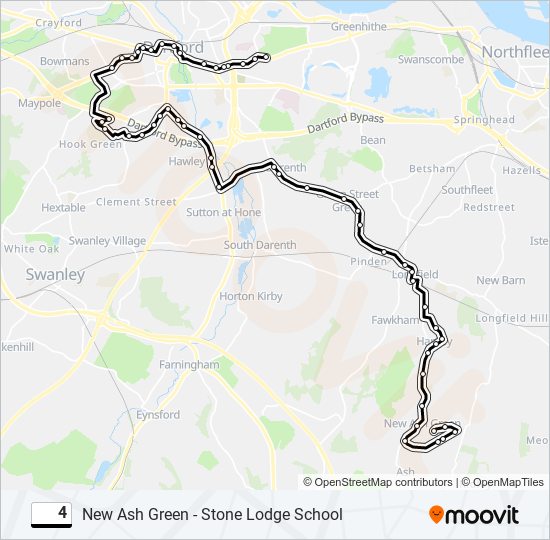 4 bus Line Map