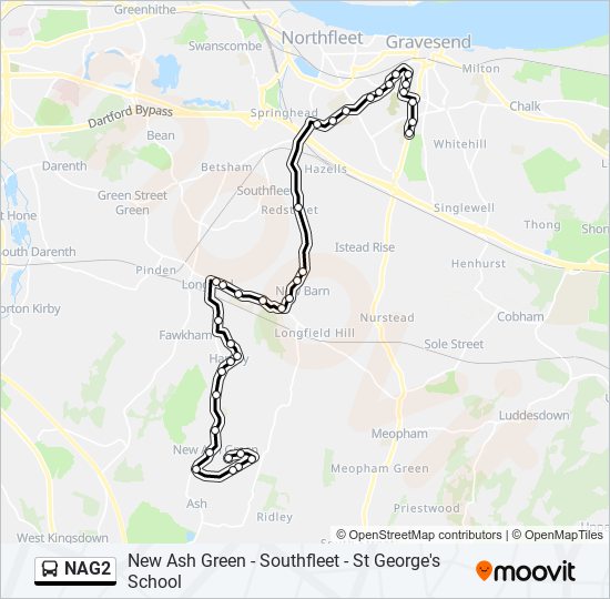 NAG2 bus Line Map