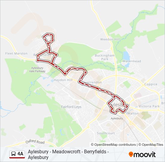 4A bus Line Map