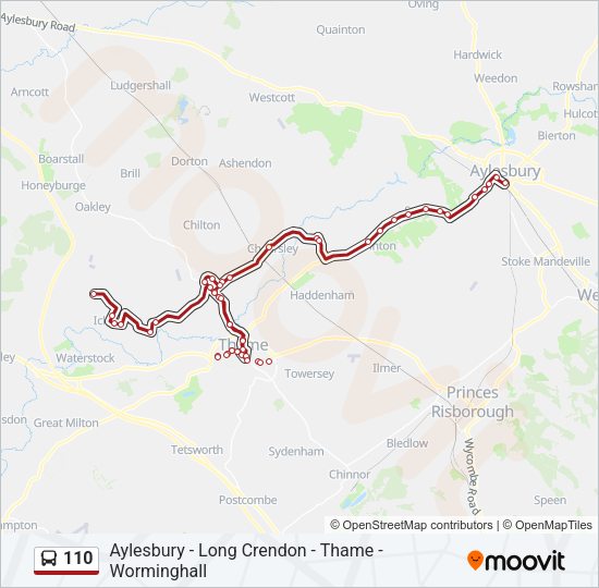 110 Bus Line Map