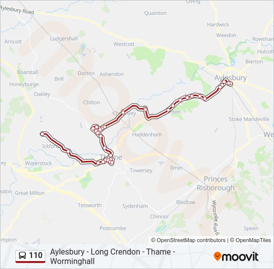 110 Bus Line Map