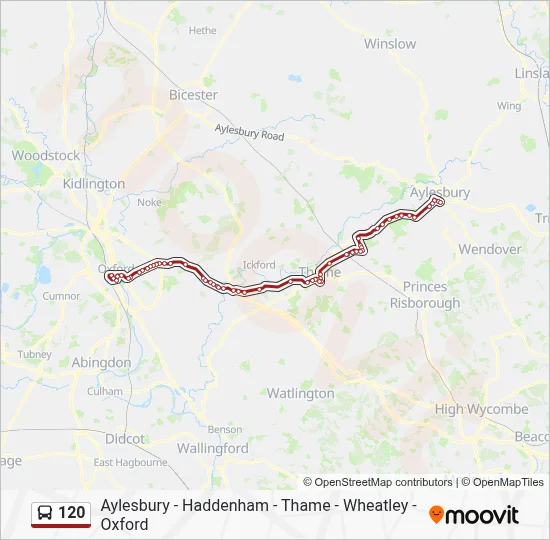120 Route: Schedules, Stops & Maps - Oxford City Centre (Updated)