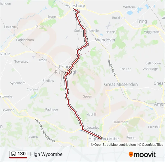 130 Bus Line Map