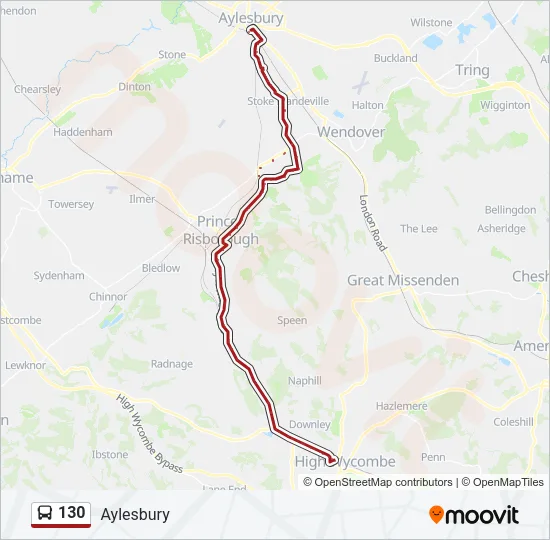 130 Bus Line Map