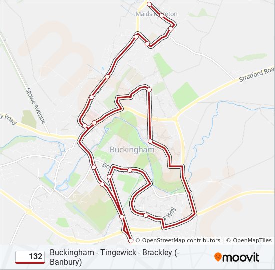 132 Route Schedules, Stops & Maps Buckingham (Updated)