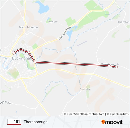 151 Route Schedules, Stops & Maps Thornborough (Updated)