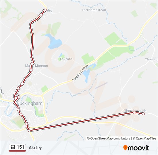 151 bus Line Map