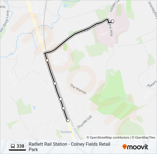 338 Bus Line Map