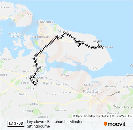 370D Bus Line Map