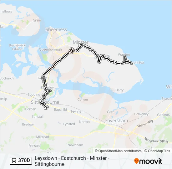 370D Bus Line Map