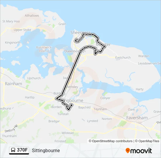 370F Bus Line Map