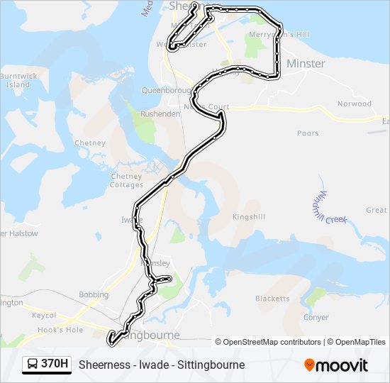 370H bus Line Map