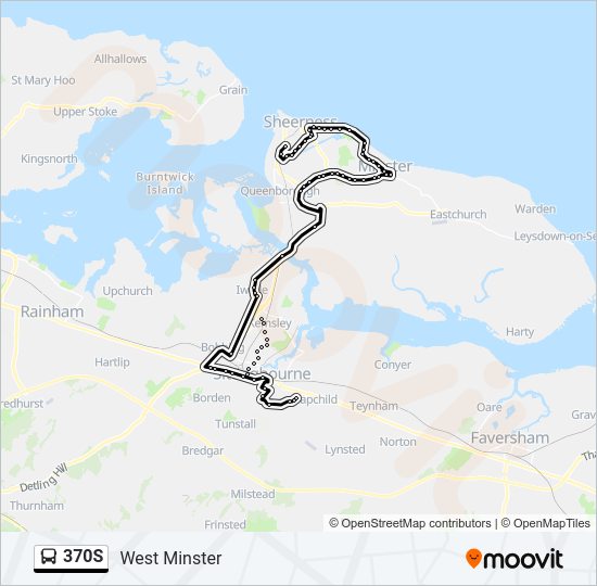 370S Bus Line Map