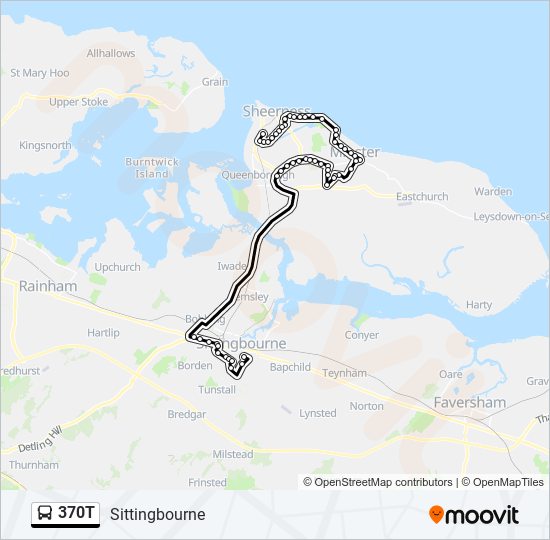 370T bus Line Map