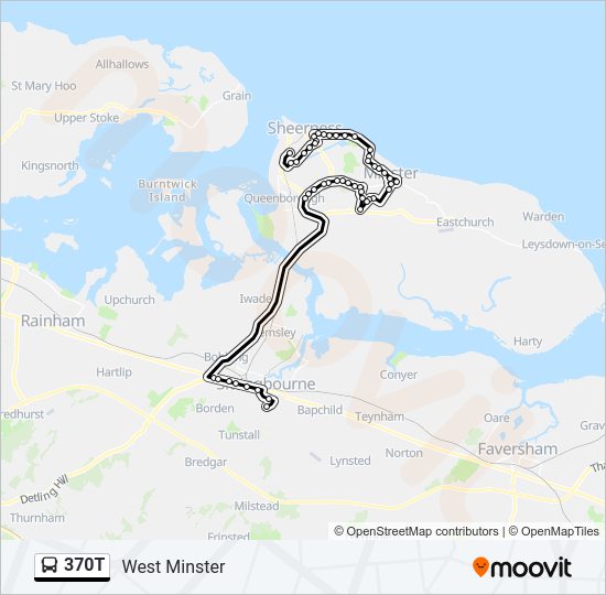 370T Bus Line Map