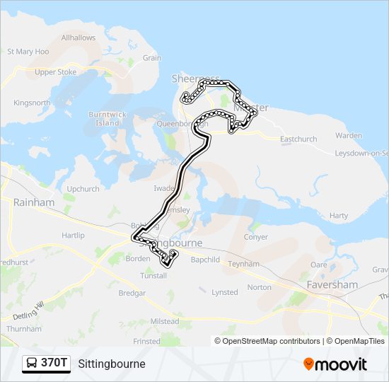 370T Bus Line Map