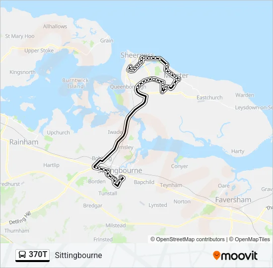 370T Bus Line Map
