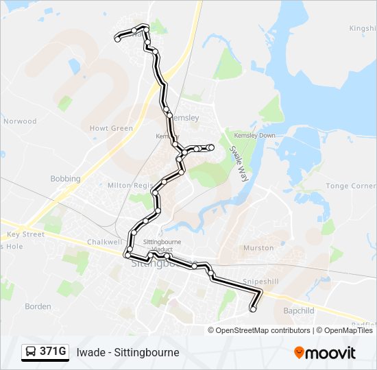 371G Bus Line Map