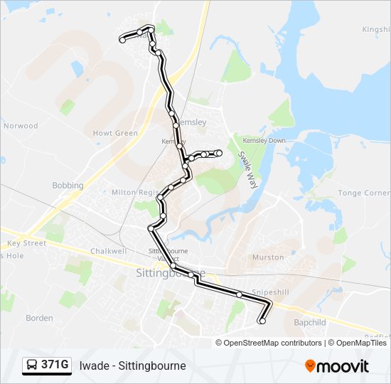 371G Bus Line Map