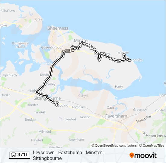 371L bus Line Map