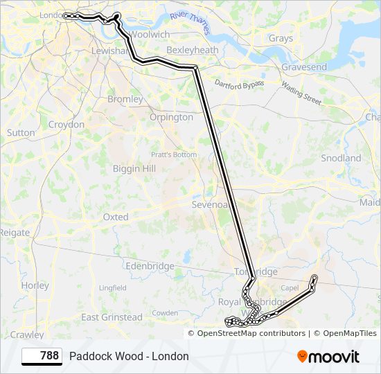 788 Route Schedules, Stops & Maps Paddock Wood (Updated)