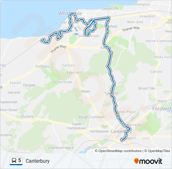 5 bus Line Map