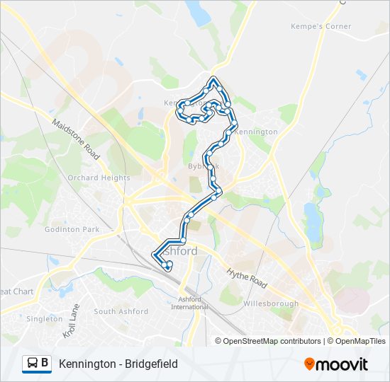 B bus Line Map