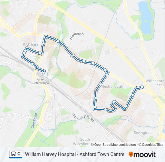 C Bus Line Map