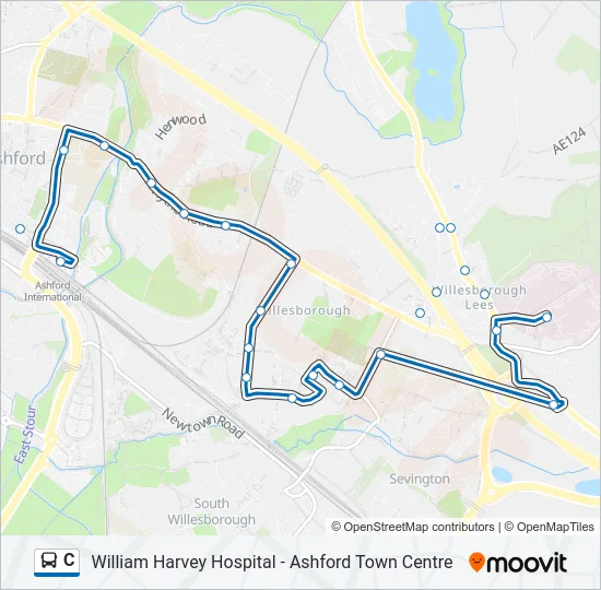 C Bus Line Map