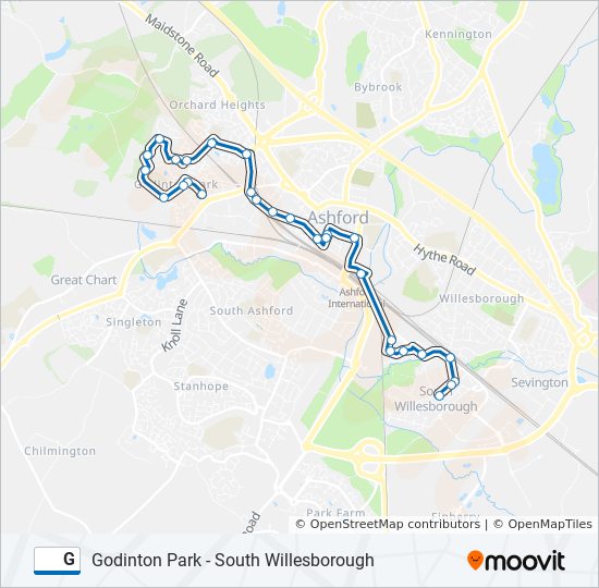 g Route: Schedules, Stops & Maps - South Willesborough (Updated)