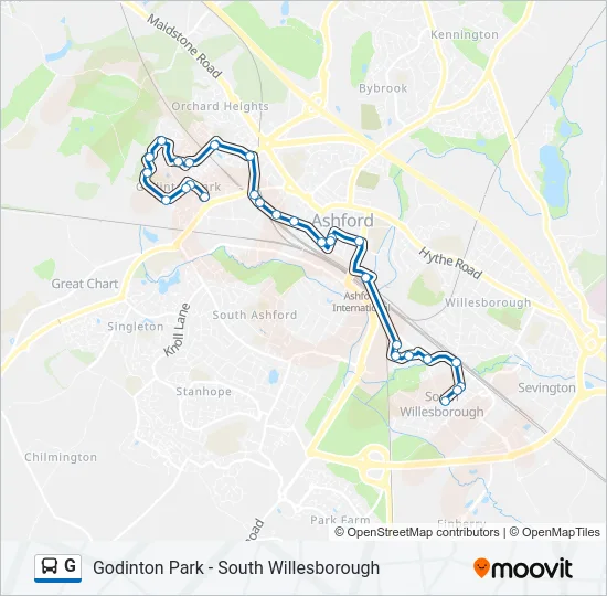 G Bus Line Map
