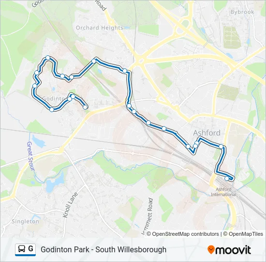 G Bus Line Map